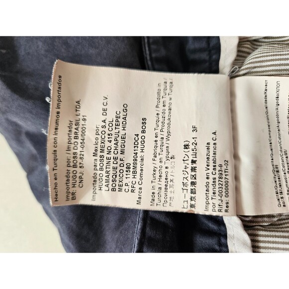 Hugo Boss Men's Dark Navy Blue Stretch Clyde Regular Fit Chino Short Size 36R - Picture 10 of 10